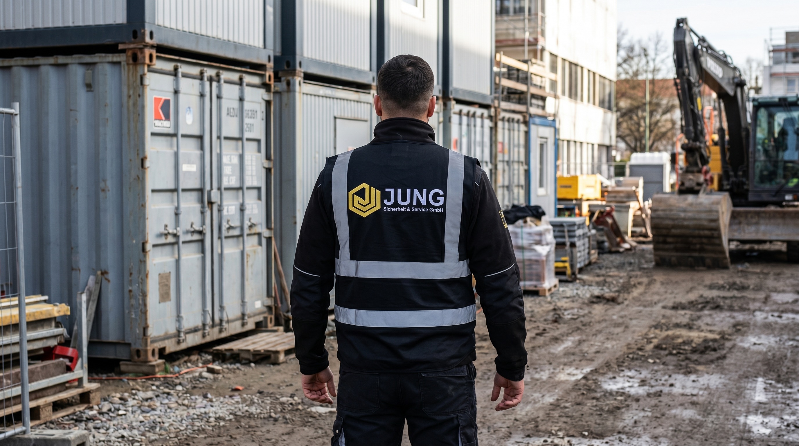 Baustellenbewachung bei einer Zugangskontrolle