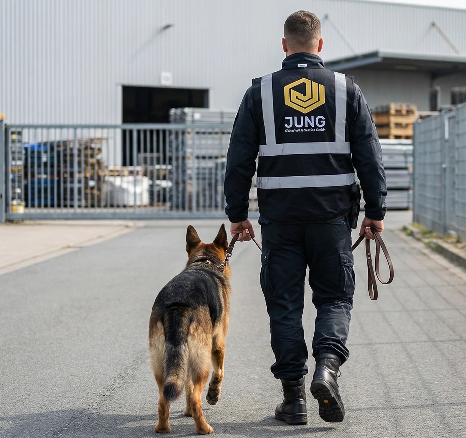 Sicherheitsfahrzeug des Interventionsdienstes im Alarmfall